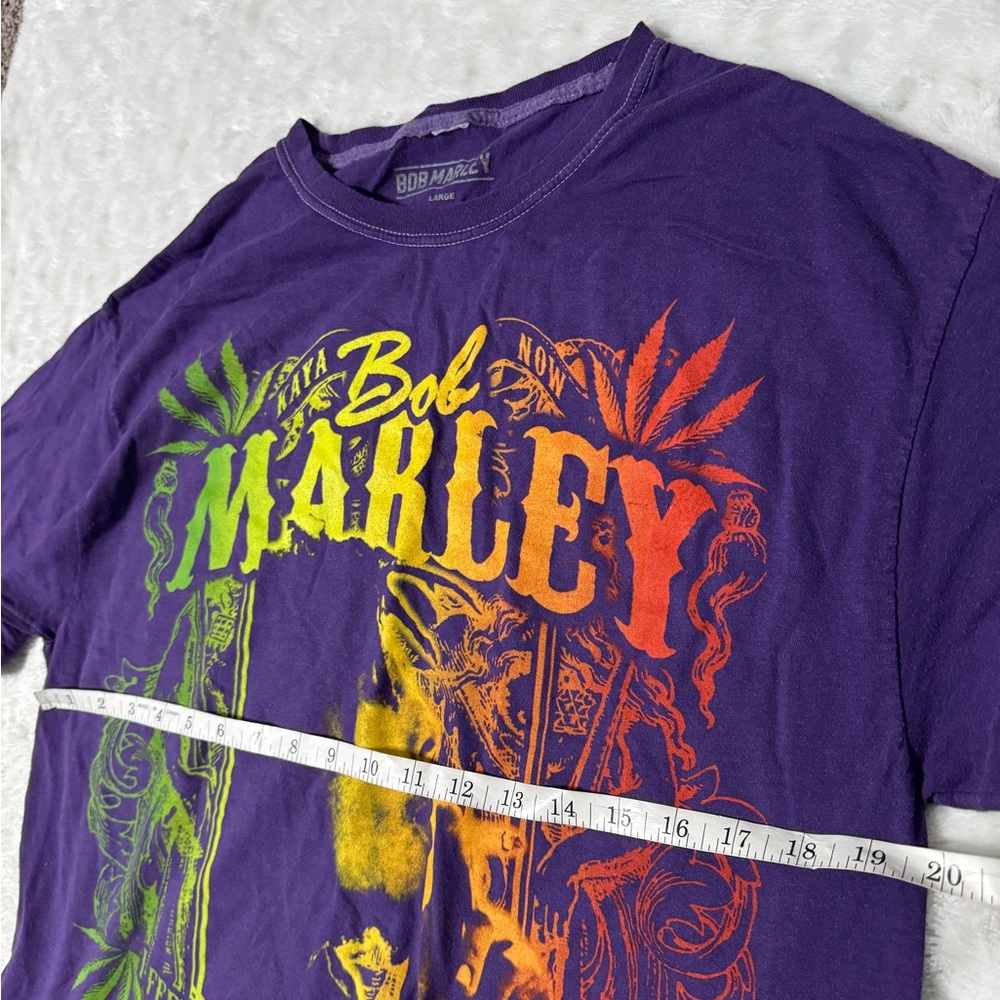 Bob Marley Purple Graphic Feel So High Unisex T-Shirt - Picture 9 of 9